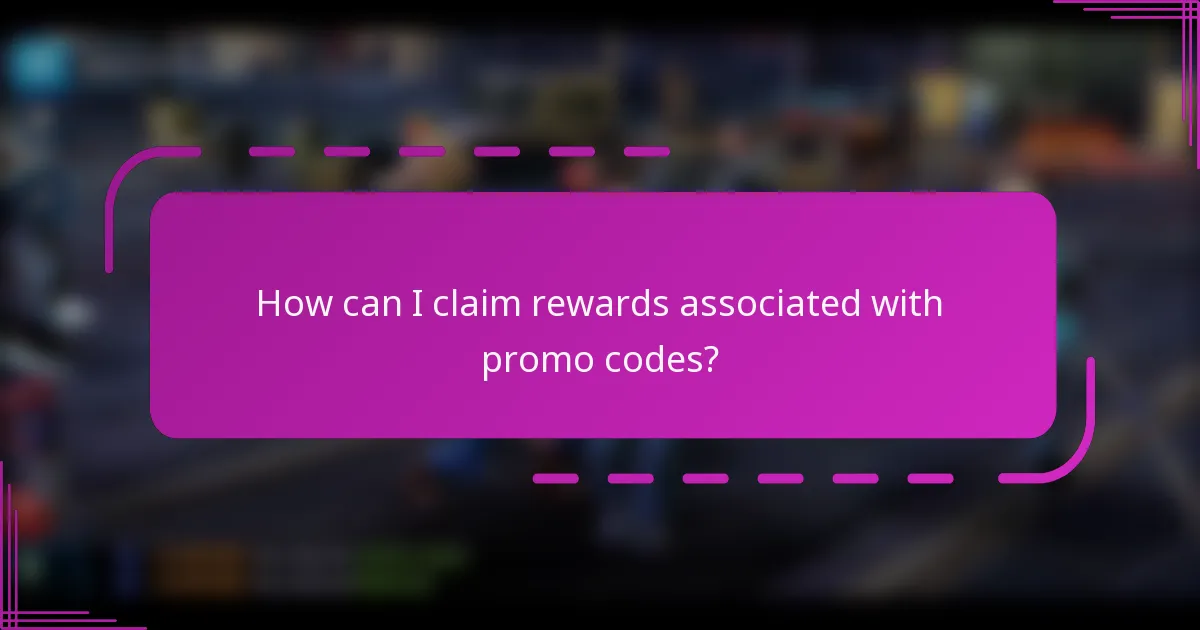 How can I claim rewards associated with promo codes?