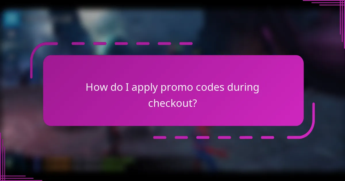How do I apply promo codes during checkout?