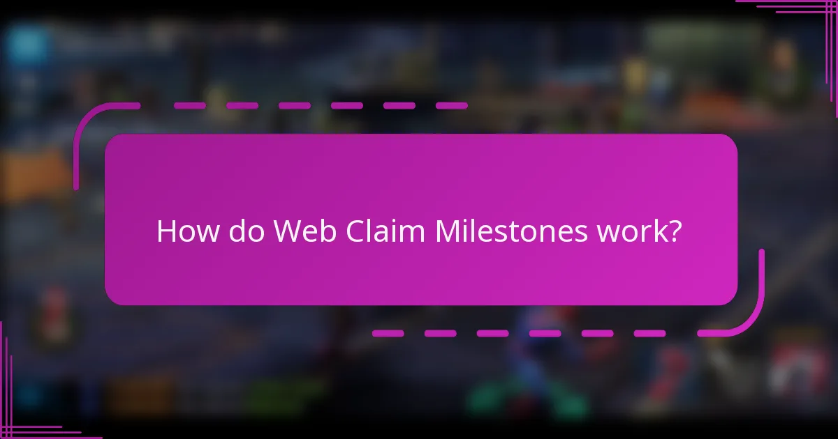How do Web Claim Milestones work?