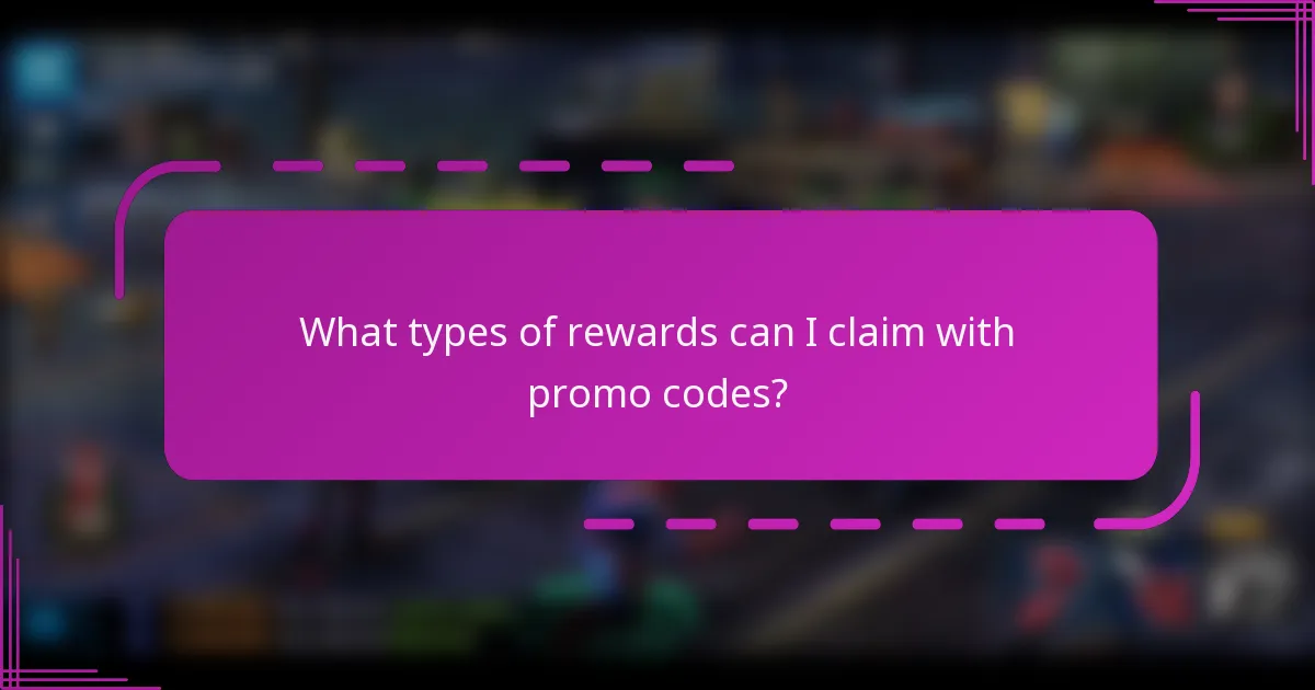 What types of rewards can I claim with promo codes?